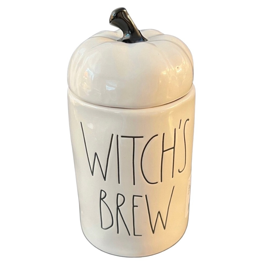 Rae Dunn New WITCH’S BREW Candle Halloween Cauldron Pumpkin Ivory Black LL NWT - Picture 5 of 13